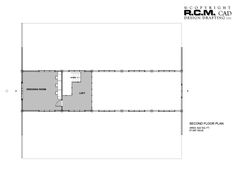 the second floor plan for an apartment with two separate rooms, and one bedroom on the third