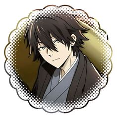 an anime character with black hair and dark eyes, wearing a kimono over a white background