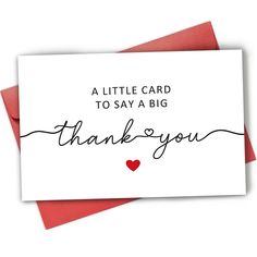 a card that says, a little card to say a big thank you on it