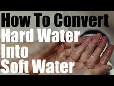 someone is washing their hands with soap and water in front of the faucet that says how to convert hard water into soft water