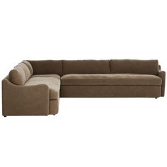 a large sectional couch with a chaise lounge