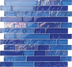 blue glass tile backsplash