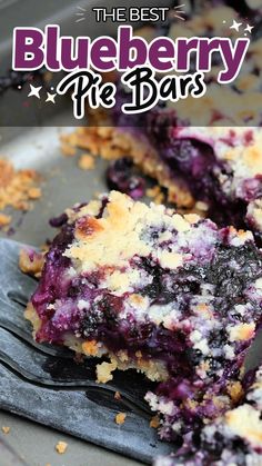 the best blueberry pie bars are made with fresh blueberries