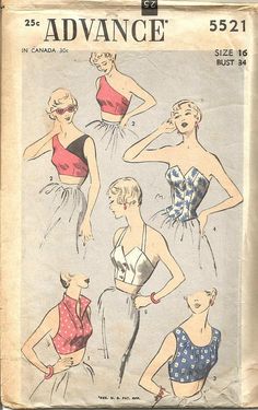 an old fashion sewing pattern for women's swimsuits