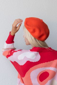 Color: Orange Beret 100% Wool One Size Fits Most Trendy One-size Beret Cap, Trendy One-size-fits-most Beret Cap, Trendy One Size Fits Most Beret Cap, Trendy One Size Fits Most Beret, Trendy Fall Beret, Trendy Fall Beret Cap, Trendy One Size Fits Most Beret For Fall, Trendy Fall Beret, One Size, Trendy Fall Beret One Size