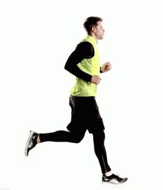 a man running on a white background with no image in the frame to describe it