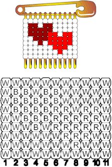 an image of a cross stitch pattern with letters and numbers on the bottom right corner