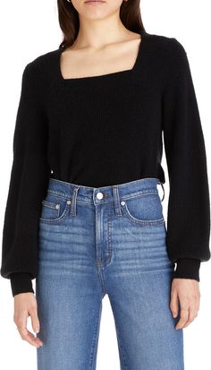 Madewell Melwood Square Neck Coziest Yarn Pullover Sweater | Nordstrom At The Top, Pullover Sweater, Square Neck, Neck Sweater, Pullover Sweaters, Madewell, The Top, Must Haves, Perfect Fit