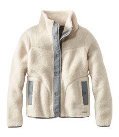 Women's Bean's Sherpa Fleece Jacket | Fleece Jackets at L.L.Bean Sherpa Jacket Outfit, Ll Bean Fleece, Sherpa Fleece Jacket, Womens Sherpa, Fleece Jacket Womens, Retro Styles, Spring Fever, Athleisure Outfits, Sherpa Jacket