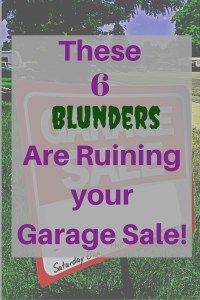 a sign that says, these 6 bluders are running your garage sale on it