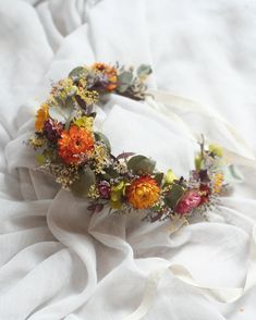 Please allow 7-10 business days to make your order. This beautiful flower crown is a lovely accessory, perfect for a party, wedding and photoshoot. [size]  - Approx. 43cm CHILD - Approx. 50cm ADULT Adjustable with a ribbon ● Please handle with care as preserved / dried flowers are delicate. Preserved / dried flowers are long lasting. Keep them out of direct sunlight in low humidity and of course, absolutely no water! If you have any questions just send me a message, and thank you for visiting my Dried Bouquet Display, Flower Crown Aesthetic, Bouquet Display, Wildflower Crown, Dried Flower Crown, Headpiece Flower, Flower Crown Bride, Crown Aesthetic, Pastel Wedding Flowers