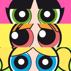 an image of two faces with different colors and shapes on the same face, one has big eyes