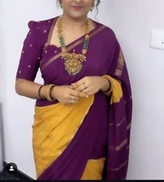 Blouse Designs Latest With Border, Silk Saree Pattern Blouse, Full Collar Blouse Designs, Self Blouse Designs Latest Pattu, Blouse Models For Silk Sarees, Two Colours Blouse Designs, Blouse Design For Silk Saree Indian, Mysore Silk Blouse Designs Latest, Kanchi Blouse Designs