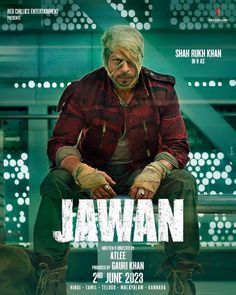 the poster for jawan starring in india