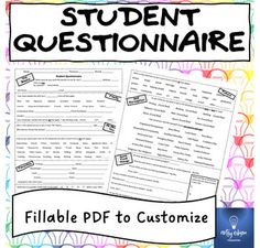 a student question book with the title'fillable ppf to customize '