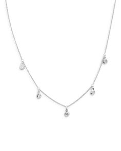 Bloomingdale's Diamond Droplet Station Necklace in 14K White Gold, 0.30 ct. t.w. - 100% Exclusive Luxury White Gold Drop Necklaces, Luxury Classic Diamond White Drop Necklace, Luxury White Gold Diamond Drop Necklace, White Diamond Drop Necklace, Brilliant Cut, Elegant Diamond-cut Drop Necklace In Diamond White, Station Necklace, Exclusive Jewelry, Accessories Jewelry Necklace, Accessories Jewelry