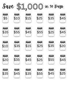 the printable savings for mason jars is $ 1, 000 in 30 days on this page