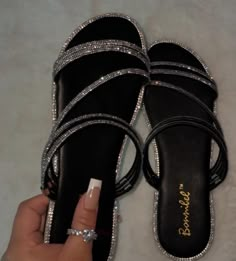 Sparkle Flip Flops, Sparkly Sandals Outfit, Latina Sandals, Sandals Sparkly, Trendy Slippers, Sparkle Sandals