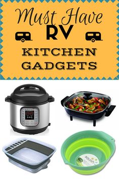 the best must have rv kitchen gadgets for campers and rvers to cook in