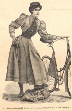 Magpie Costume, Victorian Advertisements, Victorian Mens Fashion, Silent Sky, 1820s Fashion, Women Cyclists, Decades Of Fashion, Sports Outfits