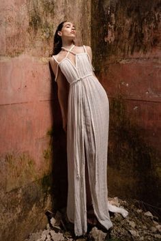 Aphrodite Goddess, Goddess Gown, Structured Shoulder, Athena Goddess, Full Length Gowns, Chic Me, Kaftan Dress, Summer Staples, Halter Style