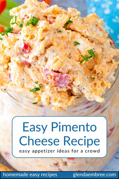 Pimento Cheese in a Mason Jar. Paminto Cheese Dip, Cheese Spreads Recipes, Paminto Cheese Homemade, Cheese Spreads For Crackers, Cheese Spread Recipes For Crackers, Paminto Cheese, Easy Pimento Cheese Recipe, Best Pimento Cheese Recipe, Old Fashioned Pimento Cheese Recipe