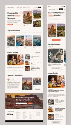 the website design for travel company