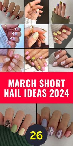 Spring Square Nails 2024, Spring Short Nails 2023 Gel, Match Nail Ideas, March Nail Trends 2024, Gel Nails March 2024, Nails Acrylic March 2024, Trendy Nails March 2024, Spring Nails March, Spring 2024 Nails Ideas