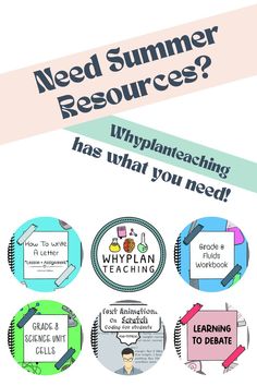 a poster with the words need summer resources? whyplaning has what you need?