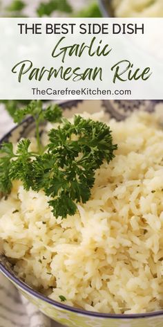 the best side dish for garlic parmesan rice