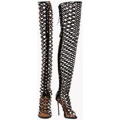 Dsquared2 Shoes, Knee High Sandals, High Heel Gladiator Sandals, Sandal Boots, Thigh High Heels, High Heeled Sandals, Leather Sole Shoes, Studded Shoes, Thigh High Boots Heels