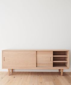 the sideboard is made out of wood