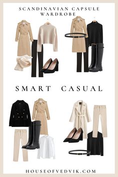 Scandinavian Capsule Wardrobe for Fall - House of Vedvik Necessary Clothing Items, Work Outfits For The Week, Fall Fashion Classic Style, Capsule Wardrobe Looks, Work Clothes Capsule Wardrobe, Cream Capsule Wardrobe, Quiet Luxury Capsule Wardrobe, Capsule Wardrobe Smart Casual, Business Fashion Women