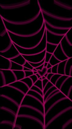 a spider's web on a black background with pink lines in the center and bottom