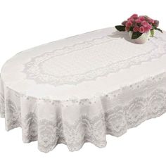 PRICES MAY VARY. Lace Size:135*180cm(53*714inch) Please be reminded that the measurements described above are describing the dimensions of table cloths, NOT the table sizes for. And they may have up to 1 inches measurement error. As different computers display colors differently, the color of the actual item may vary slightly from the above images. The beautiful lace pattern is also different from other tablecloth lace. it is very suitable for any of your house or store style! Specifications:
 S Plastic Lace, Oval Tablecloth, Plastic Tablecloth, Pattern White, Linen Textile, Mua Sắm, Lace Pattern, Linen Tablecloth, Home Textile