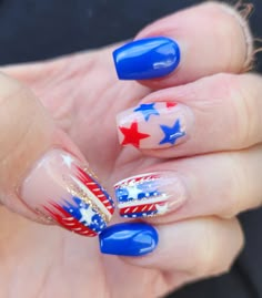 31 Nail Ideas for July 4, 2024 - Dazzle with Patriotic Manicures! July 4th Nails, 4th Nails, Patriotic Designs, Sheer Nails, Bright Red Nails, Western Nails, Memorial Weekend