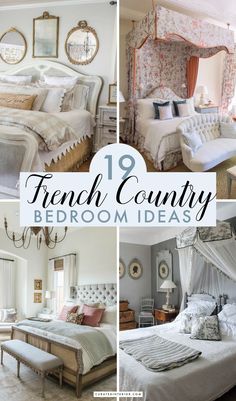 french country bedroom ideas with pictures of the bed and chandelier in different rooms