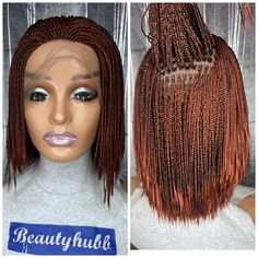 PLEASE NOTE: Before placing your order, help send your telephone number in the order message box as required by courier service for shipping. This wig is ready to ship and will be shipped within two business days  DESCRIPTION This unit is made on a full lace, so it makes it look so realistic on you. LENGTH: Neck length  It's a tiny box braids wig. Comes with combs (if specified), elastic band, adjustable straps and stretchy cap (fits most head), making you navigate any way you want to because it Shoulder Length Box Braids, Head Band Wig, Micro Box Braids, Full Lace Braided Wig, Wig Braids, Box Braids Wig, Braid Wig, Wig For Black Women, Lace Braid