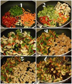 the steps to make chicken and vegetable stir fry