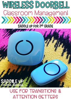 an advertisement for wireless doorbells with the words, saddle up and use for transition