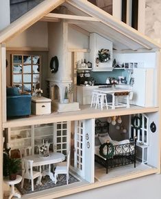 a doll house with all the furniture in it