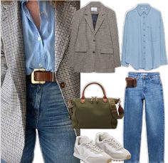 Outfit Jean Claro, Jean Gris Outfit, Looks Jeans, Classic Style Outfits, Outfit Primavera, Mode Casual, Casual Work Outfits, Fashion Mistakes, Looks Chic