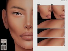 an image of a woman's face with different angles