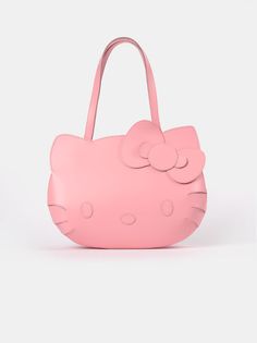 Hello Kitty Face Leather Tote Bag In Pink Icing Hello Kitty Face, Hello Kitty Handbags, Hello Kitty Purse, Pink Icing, Cute Hello Kitty, Hello Kitty Bag, Patriotic Crafts, Pink Hello Kitty, Pink Purse