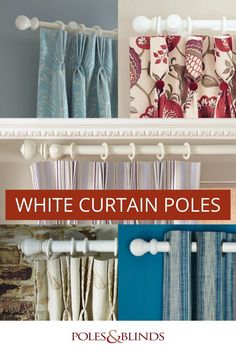 5 white wooden curtain poles ideas Curtain Poles Ideas, Bedroom Curtains