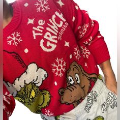 Made Of 60% Cotton And 40% Polyester, Super Cute, Unique Design With Max And Grinch Design. Large Size Pit To Pit 23 Inches, Length 22 Inches Xl Size Pit To Pit 24 Inches, Length 22 Inches 2xl Size Pit To Pit 27 Inches, Length 24 Inches 3xl Size With Pit To Pit Of 28 Inches, Length 24 Inches. More Grinch Items In My Listings With Very Reasonable Prices. Fast Shipping Reliable Seller With 2,500 Completed Sales Plus With 5 Star Ratings. Message Me For Any Bundles, With Discounts Message Me For Any Cute Christmas Sweaters, Grinch Sweater, Grinch Design, Cute Christmas Sweater, Funny Christmas Sweaters, Red Fleece, The Grinch, Grey Pullover, Mini Boden