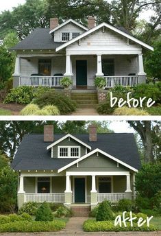 before and after pictures of a house