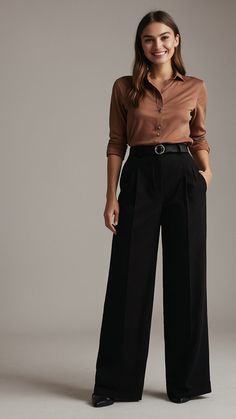 Discover the perfect trousers outfit for women tailored for every occasion including formal casual and office settings This collection features elegant styles in cream black tern o classy pink olive green gray polo and and green shirt Elevate your wardrobe with versatile and stylish ensembles for a polished and sophisticated look Black Office Trousers Outfit, Trousers Outfit For Women, Office Trousers Women, Trousers Outfit Ideas, Formal Trousers Women, Black Trousers Outfit, Classy Trousers, Outfit Ideas Pink