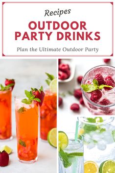 the ultimate outdoor party drink menu