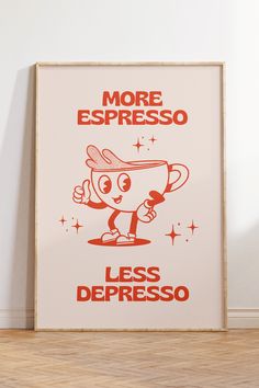 More Espresso Less, Retro Wall Decor, Arte Inspo, Trendy Wall Art, Retro Wall, 로고 디자인, Diwali, Home Deco